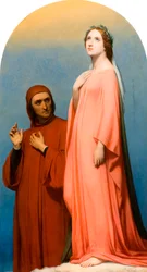 La vision : Dante et Béatrice, 1846
